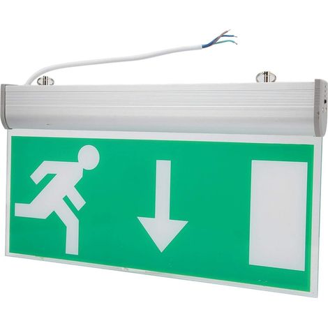 Panneau d'éclairage de sortie, panneau d'éclairage de sortie de secours à LED en acrylique, indicateur d'évacuation de sécurité, panneau de sortie de secours 110-220V