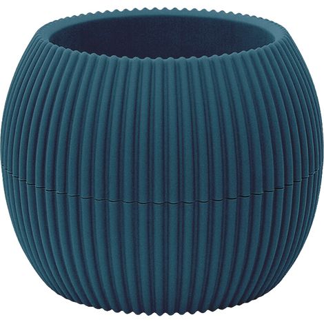 Vasetti Piante Grasse Con Sottobicchiere Integrato Design Moderno Crea La Tua Composizione Varie Misure Colori Vasi Pianta Sottovaso Piantine Vaso Fiori Blu - Rotondo 0,70 Litri