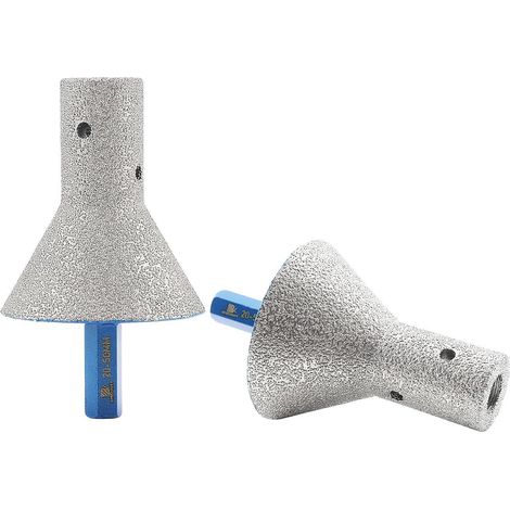 Fraise diamantée pour agrandir trous 20-50mm, queue hexagonale, 2 pièces (1/5)