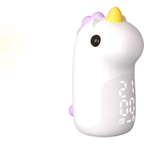Enfants Réveil Lumière Mignon Licorne Lumière Réveil Snooze 3 Couleur Rechargeable Veilleuse Dimmable Tactile Contrôle Cadeau pour Enfants Filles Garçons (1/5)