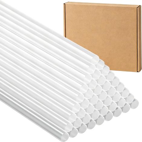 Baton de Colle pour Pistolet, Transparent, pour DIY Bricolage Réparation École Bureau (45, 11mm x 200mm) (1/5)