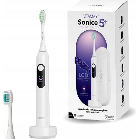 Cepillo de dientes sónico VITAMMY Sonice 5+, blanco, 1 unidad.