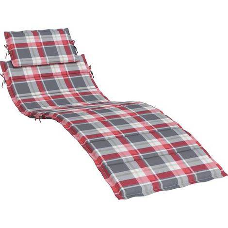 Coussin inclinable à carreaux rouges, 186 x 58 x 4 cm (1/5)