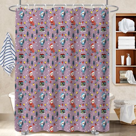 Rideau de douche 180x180 imprimé housse de baignoire pour jeune couple emménageant (1/5)