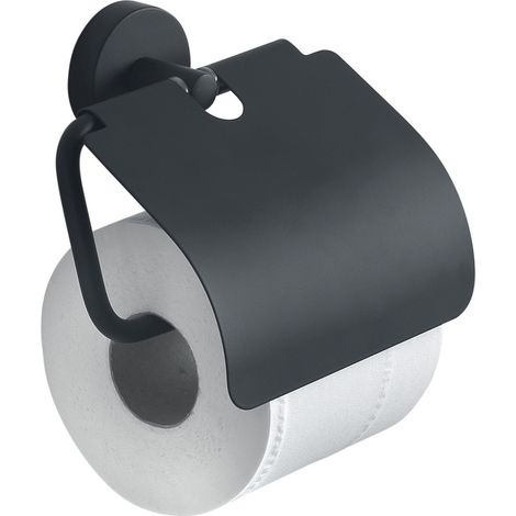 GEDY 23251400200 EROS Portarrollos Con Tapa Negro Mate - ref: 23251400200