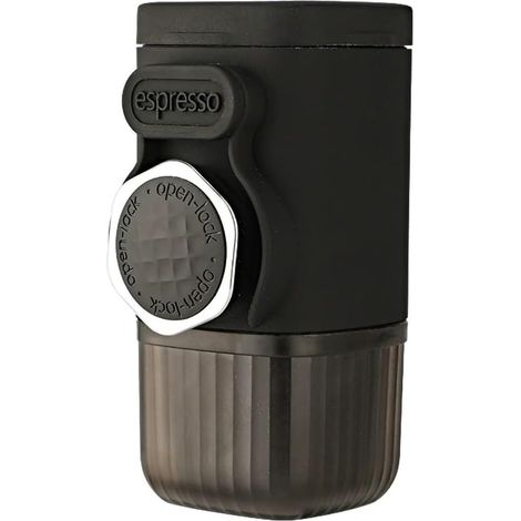 Mini macchina per espresso - macchina per espresso portatile - utilizzabile con capsule e caffè in polvere - piccolo dispositivo da viaggio - funzionamento manuale (1/3)