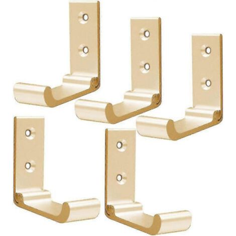 Set mit 5 faltbaren Wandhaken für Handtücher und Kleidung, rostfrei.