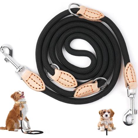Dog Lead 10 mm x 2.1 m Adjustable Lead, Double Ended Pull Rope, Durable Dog Lead for Small to Large Dogs, Ideal for Walking and Training. (1/5)