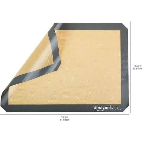 Rectangulaire, tapis de cuisson en silicone, 2 pièces, Beige / Gris, 29,5cm x 42,0cm Unique Lot de 2 LOT DE 2 FEUILLE DE CUISSON (1/5)
