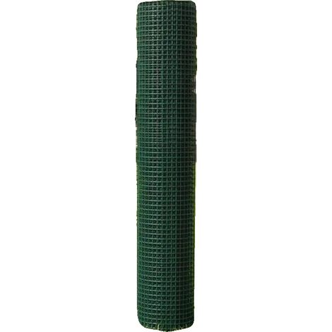 Malla de alambre, construcción de acero duradera, versátil para cercas, verde (1/2)
