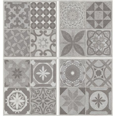 Piastrelle Autoadesive PVC Divina Home Effetto Maiolica Vintage, Set 22 Pz per 2 mq, Spessore 0,15 cm, 30,4x30,4 cm - Stile Decorativo e Versatile (1/5)