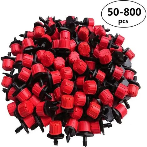 (S18-5M) Goutteurs d'irrigation réglables, arroseurs à goutte-à-goutte de 6,35 mm (1/4 po), micro-gouttes pour système d'arrosage (1/5)