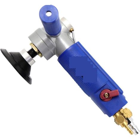 Ponceuse pneumatique à Air de 4 Pouces Machine à Outils de polisseuse Humide for Le Polissage de la Pierre de Granit de Quartz de marbre(Blue 14mm 4inch) (1/5)