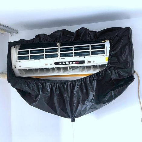 Housse de protection pour climatiseur, sac de nettoyage, sac de nettoyage étanche à fixer au mur (1/5)