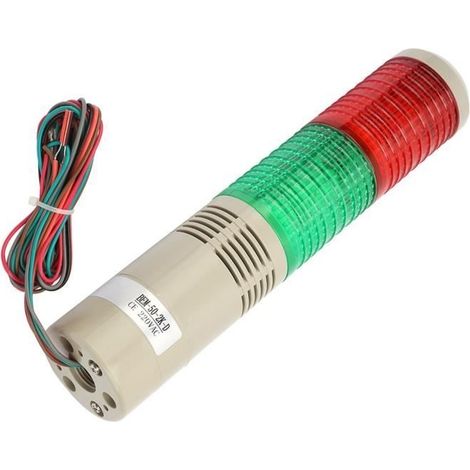 Voyant d'avertissement - SONEW - Modèle 2 couches - LED clignotant - Buzzer - Jaune (1/4)