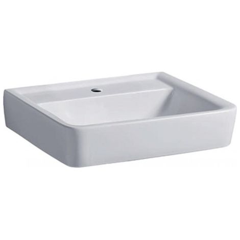 Keramag Renova Nr.1 Plan Lavabo 55x44cm, avec trou pour robinet, sans trop-plein, Coloris: Blanc, avec KeraTect - 222257600