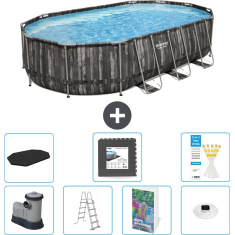 Bestway Bestway Power Steel Ovale - 610x366x122 cm - 8-pièces S608 (1/4)