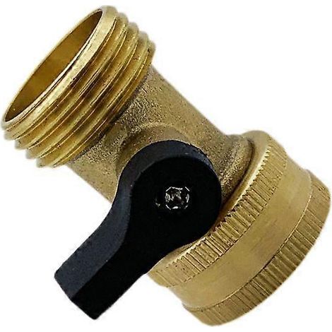 Raccord rapide pour tuyau d'arrosage avec vanne d'arrêt, raccords rapides 3/4" avec vanne à bille, adaptateurs de connexion et de déconnexion faciles (1/5)
