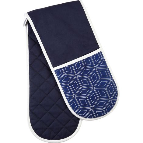 Premier Housewares Modern Retro White / Blue Single Oven Glove (1/5)