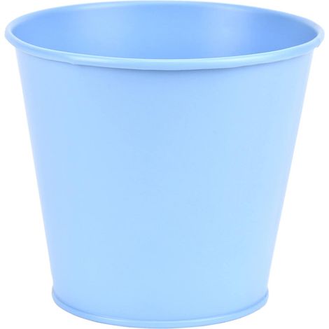 Esschert Design – Pot seau bleu clair, Ø 14 cm – Métal galvanisé, hauteur 12,5 cm