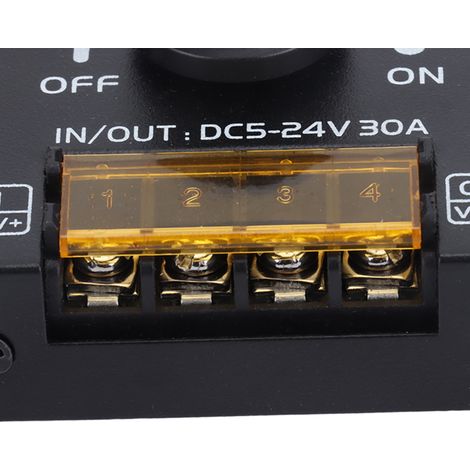 14-Tasten-LED-Lichtleisten-Dimmer mit drahtlosem Drehknopf, Dimmregler für die Beleuchtung, DC 5–24 V, mit Fernbedienung (1/5)
