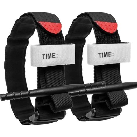 Kit de garrot d'urgence, lot de 2, utilisation à une main, pour la chasse et l'extérieur