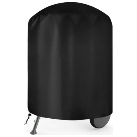 Housse de protection pour barbecue d'extérieur, bâche de protection extérieure Ø 76 x 91 cm, tissu Oxford 210D, imperméable, anti-poussière et anti-UV, housse de barbecue ronde, noire (1/5)
