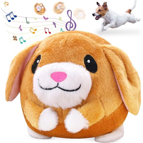 Aktives bewegliches Haustier-Plüschspielzeug, interaktives Hundespielzeug, Hundespielzeug, aktives Plüsch-Haustierspielzeug, springender Ball, Spielzeug für Hunde, Plüschball für Katze und Hund