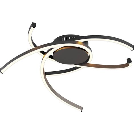 LED-taklampa "Katris" aus aluminium / grå / zink für vardagsrum / matsal von Lindby