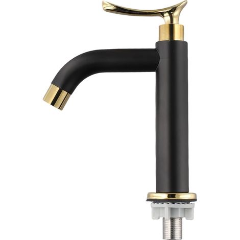 Mitigeur d'évier - inox 304 - noir - eau froide - pour évier (1/5)
