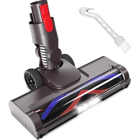 Compatible con las aspiradoras Dyson V15, V8, V7, V10 y V11, incluye accesorio para suelos duros y cepillo giratorio suave con iluminación LED. (1/4)