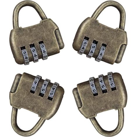 Cadenas à combinaison à 3 chiffres, style rétro, sans clé, pour portes d'entrée (1/5)