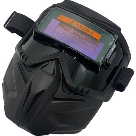 Casco per saldatura: casco per saldatura auto-oscurante e antiriflesso con visiera protettiva e protezione per gli occhi. (1/2)