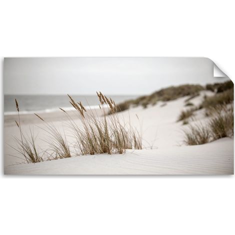 Autocollant mural Plage mer dunes paysage rétro 160x80 (1/3)