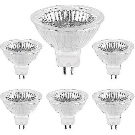 Ampoule halogène GU5.3 50W 12V, lot de 6, basse consommation, culot MR16, pour la maison ou le bureau. (1/5)