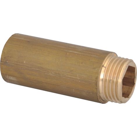 Blanc Habitat – Rallonge brute 1/2 – Longueur 75mm – Filetage 15/21 – Pour robinetterie en acier – Fixation par écrou (1/2)