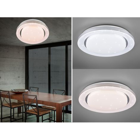 LED Deckenleuchte ATRIA Fernbedienung, dimmbar Sternenhimmel, Weiß Ø38cm (1/5)