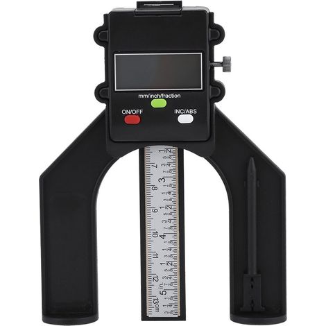 Jauge de Profondeur Numérique 0-80mm avec Pieds Autostables Magnétiques, Jauge de Hauteur Profondeur Numérique INC/ABS, Outil de Mesure de la Profondeur, Résolution 0.05mm (1/5)