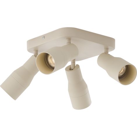 Beige GU10 Deckenstrahler 50 mm quadratisch 4-flammig - Stanley