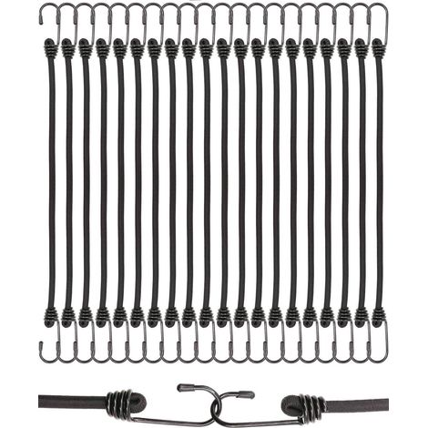 Spanngummis mit Haken 40cm, 20 Stück, Expander für Planen, Netze, Camping (1/5)