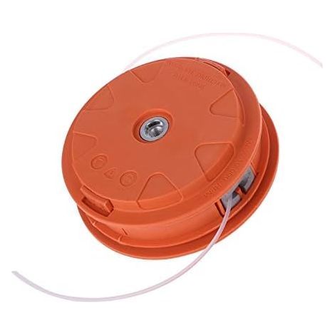 Strimmer Head Universal M10 Aluminum Nylon Mower Brush Lawn Yard Cutter 2 Lines Trimmer Grass Weeds (Orange) (1/5)