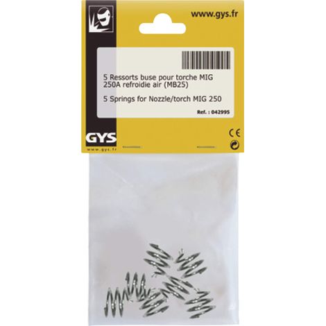 Set di 5 molle per ugello torcia MIG 250 GYS 042995