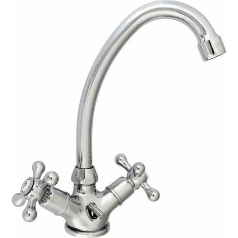 Rousseau Beverley Waschbeckenarmatur Silber Mechanisch Keramik