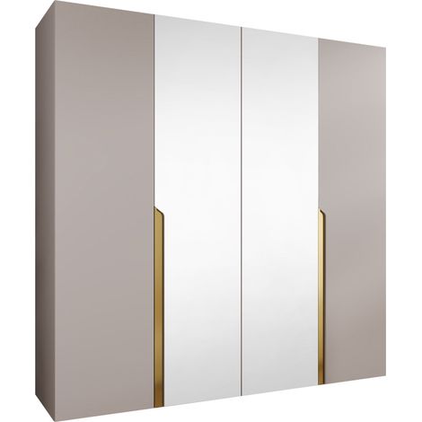 Armoire Hartford 586, Cachemire, 202x200x52cm, Portes d'armoire: Avec des charnières, Nombre d'étagères: 0 (1/5)