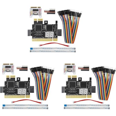 3x TL631 Pro Diagnosekarte + Erweiterungskarte – Multifunktionales Diagnosegerät für Laptop-PCI-E-Motherboards (1/5)