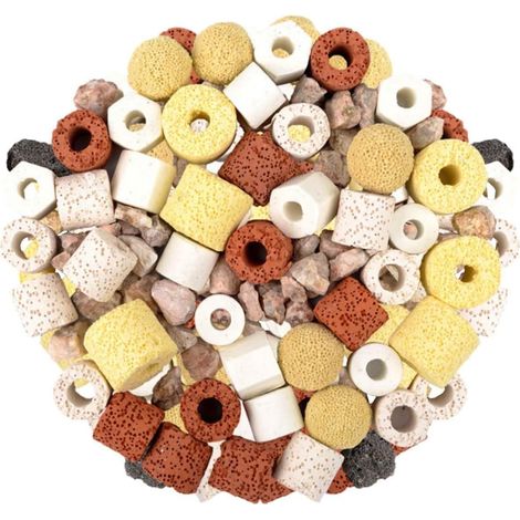 840g,Accessoires pour Filtre d'aquarium,Ceramique Aquarium,Anneaux Filtrants en Céramique,Aquarium Filtre Media Balls,Filtre Poreux,Filtre Biologique,Porous Filter,Pond Bio Filter Media (1/5)