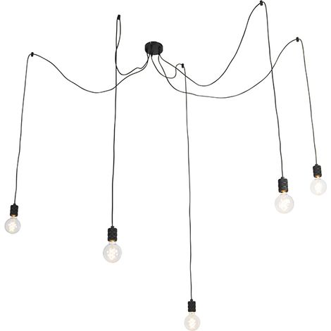 QAZQA Lampada a sospensione cavalux - Moderno - Acciaio - Nero - Oblungo Max. 5 x Watt