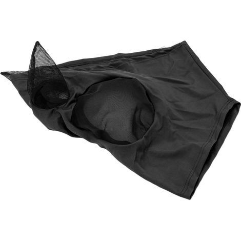 Masque Anti-Mouches pour Cheval en Tissu Respirant, Protection Oculaire avec Filet Fin, Confortable et Léger, Noir (1/5)