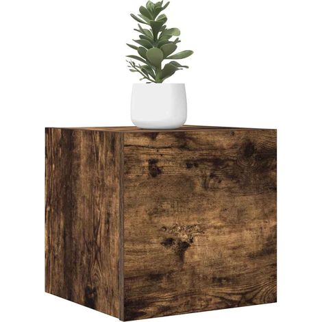 Armadietti TV Montati a Parete 2pz Rovere Fumo 30,5x30x30 cm vidaXL (1/5)