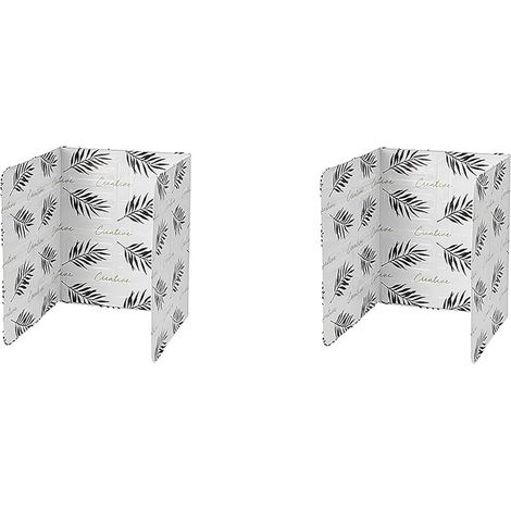 Mikrowellenfett, spritzwassergeschützt, Fett auf 3 Seiten, einfache Platzierung, bombensicher, faltbarer Hitzeschild aus Aluminium (2er-Pack, weiß) (1/5)